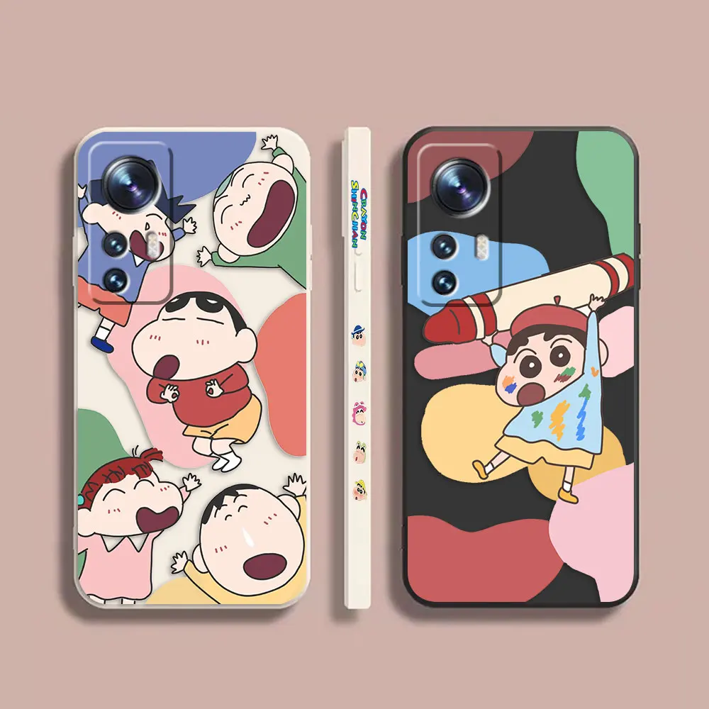 

Phone Case For Xiaomi 13 12 12T 12S 11 11T 10 10S 9 Pro Ultra Lite Case Funda Cqoue Shell Capa Anime Funny C-Crayon S-Shin-chan