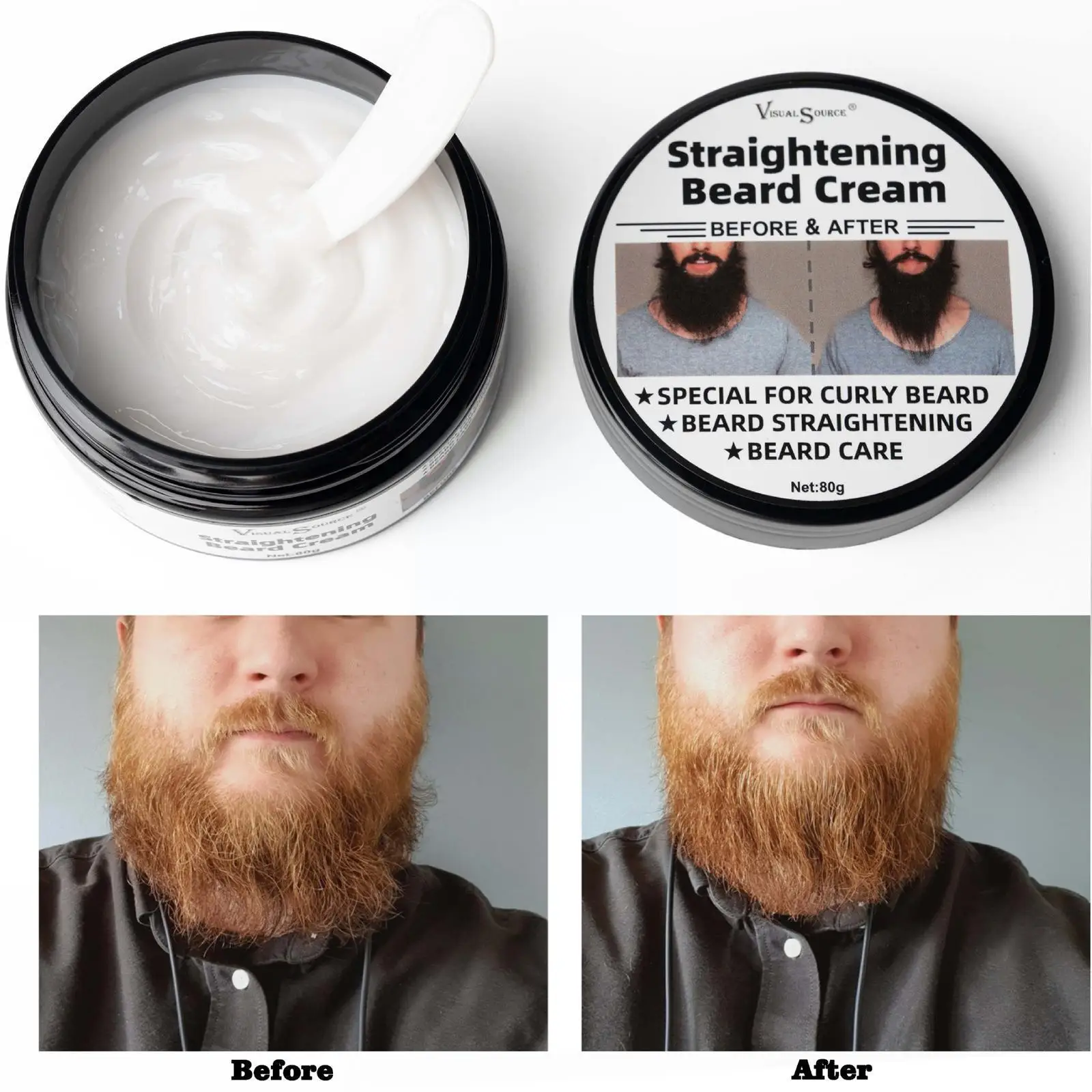 

Professional Men's Beard Wax Mustache Ointment Natural Natural Oil Styling Care Beard Cream Beard Conditioner P6N7