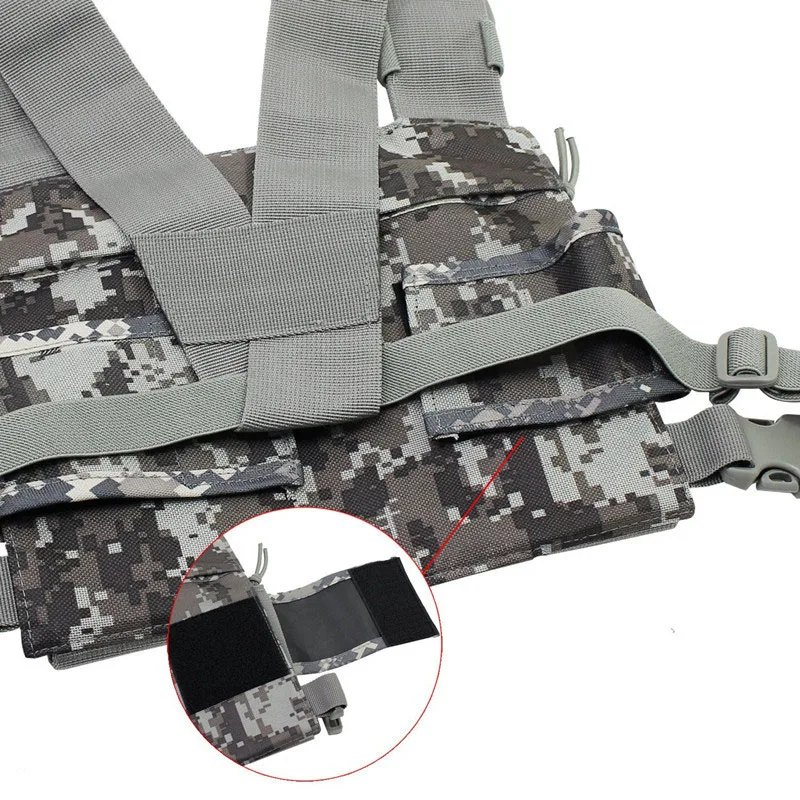 Newest PT-12 Camouflage Nylon Multifunctional Tactical Chest Bag Radio Holder Hanging Adjustable Portable For Military Outdoor