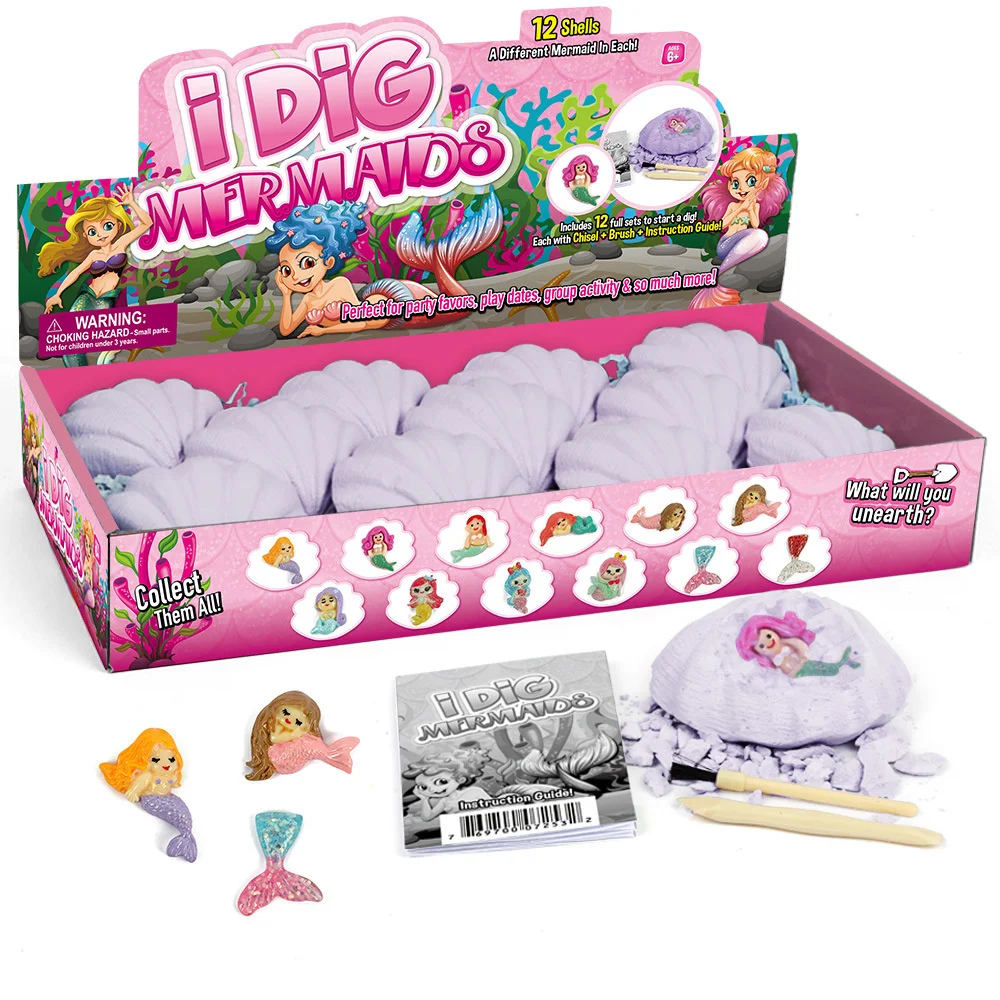 

Children's Day gift Mermaid Model Toy Puzzle Toy archaeological excavation set