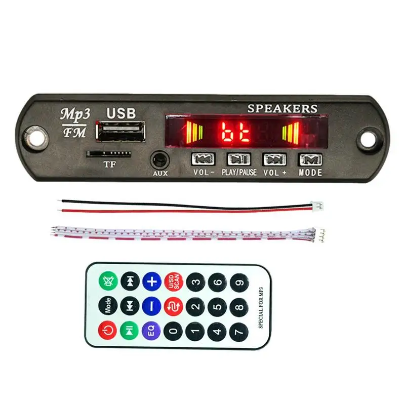 

Portable Amplifier MP3 Board Bluetooths Car MP3 Players USB Recording Module FM Radio For Speakers Handsfree