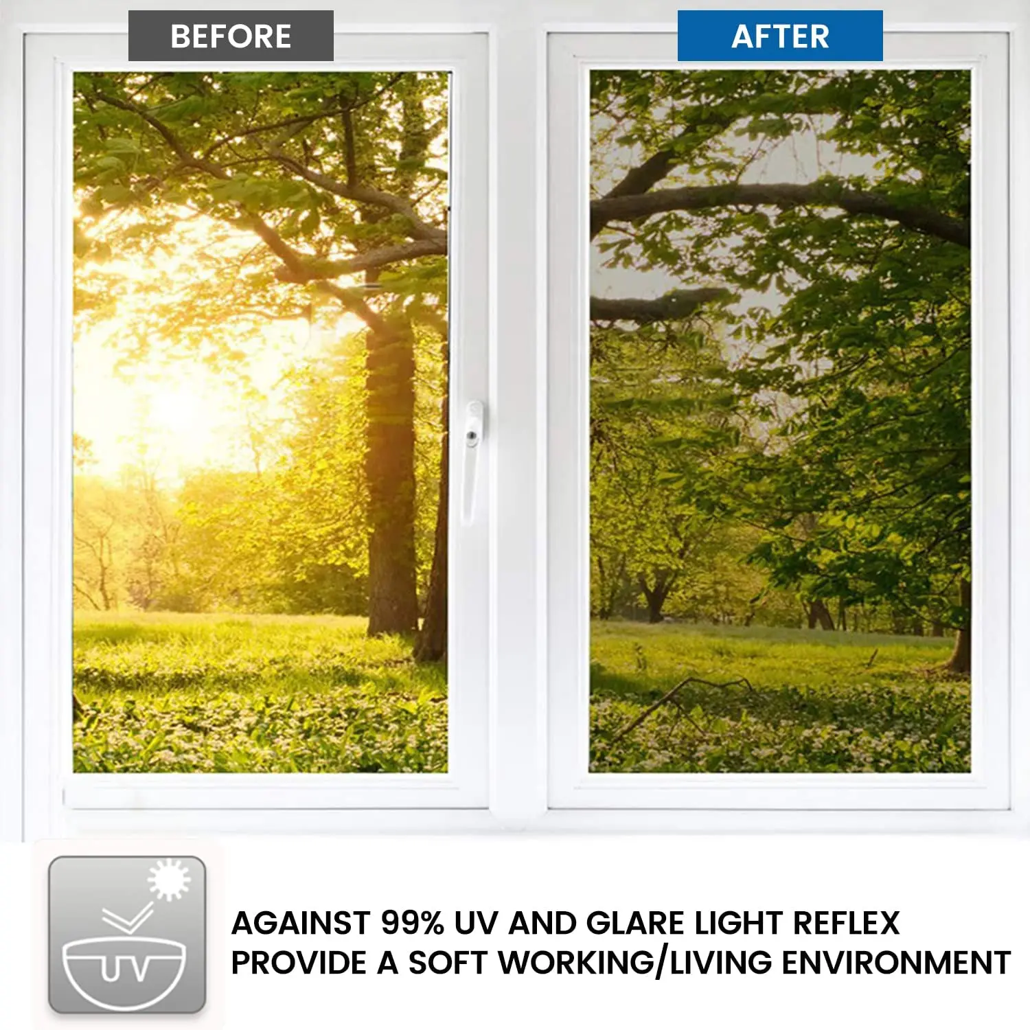 Односторонняя прозрачная стеклянная пленка для окон солнцезащитные наклейки