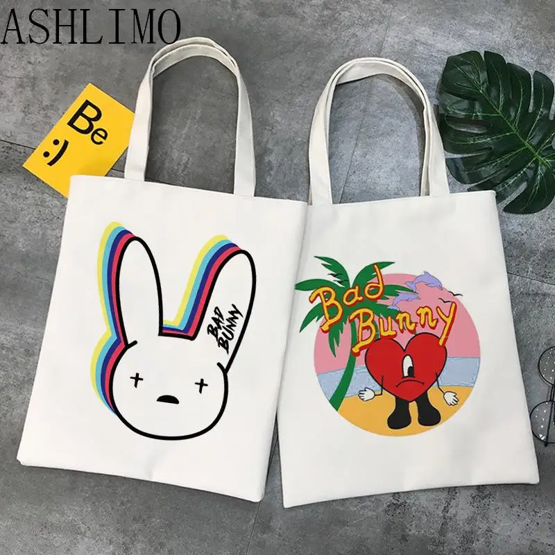 

Women Hand Bag Shoulder BagBad Bunny UN VERANO SIN TI Music Album Canvas Bag Casual Large Tote Bag Shopping Large Capacity Bag