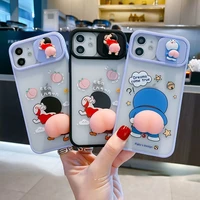 3d decompress buttocks crayon shin chan camera protection phone case for iphone 11 12 13 pro max x xs xr 7 8 plus se 2020 cover