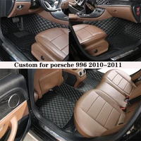 Car Floor Mat For Porsche 996 2010 2011 Rugs Panel Protective Pad Premium Custom Leather Foot Carpet Accessories