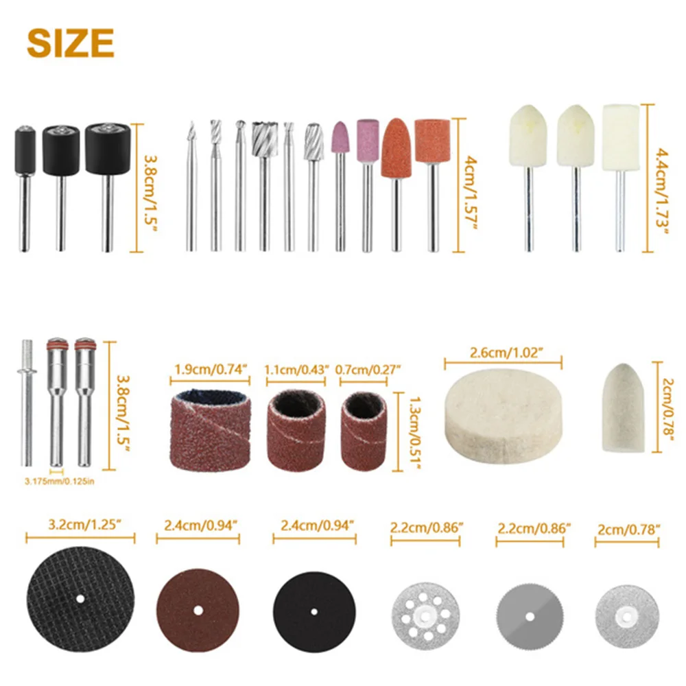 40/105/161/217Pcs Electric Drill Multi Rotary Tool Accessories Set Grinding Polishing Rotate Kits For Dremel Accessory