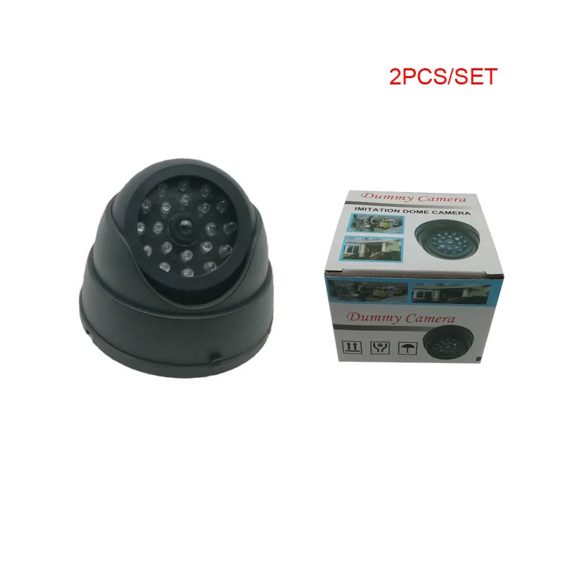 

2pcs/set Dummy Camera Fake Dome Surveillance Kamera Home Security CCTV Cameras Flashing LED Light Indoor