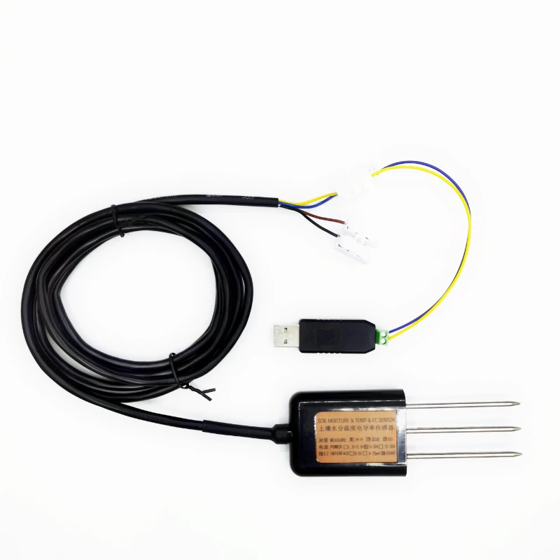 

RS485 4 In 1 Soil Moisture Temperature Electrical Conductivity Salinity Sensor For Agriculture