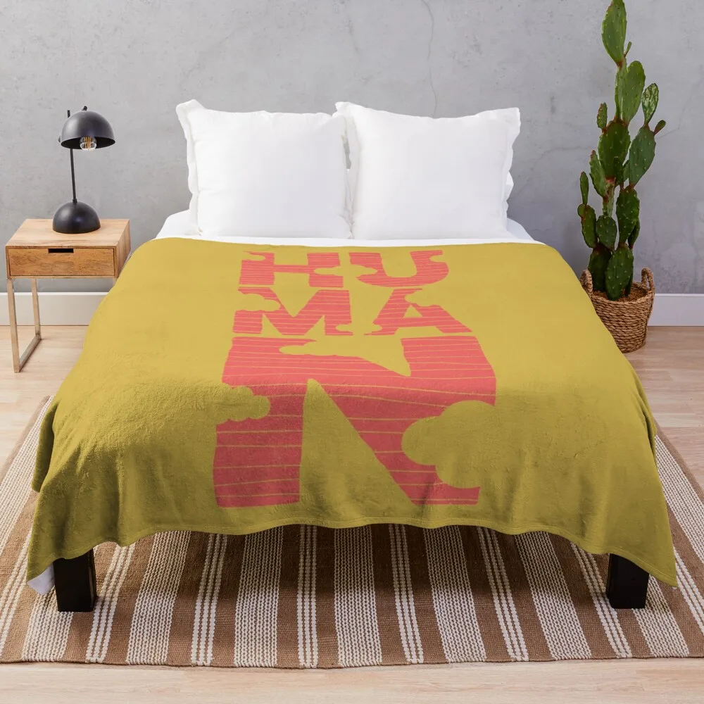 

HUMAN (living coral) Throw Blanket