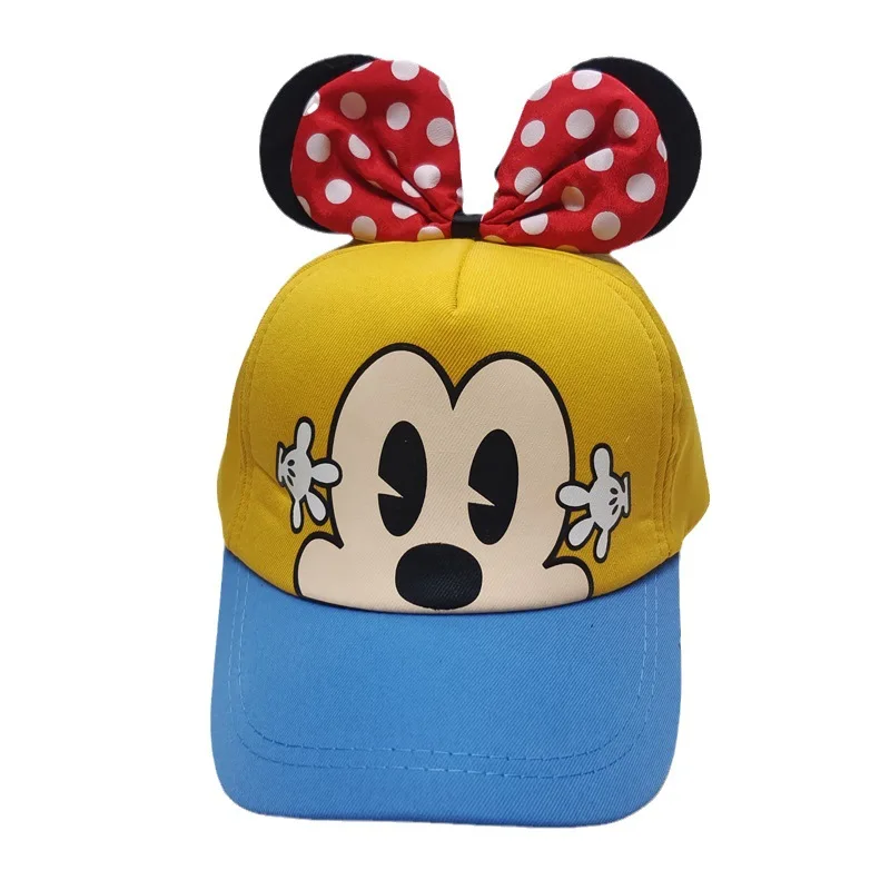 Фото Бейсболка Disney Minnie Mickey с персонажами аниме, хлопково-полиэстеровая, с мультяшным рисунком, подарок на день рождения для детей №4