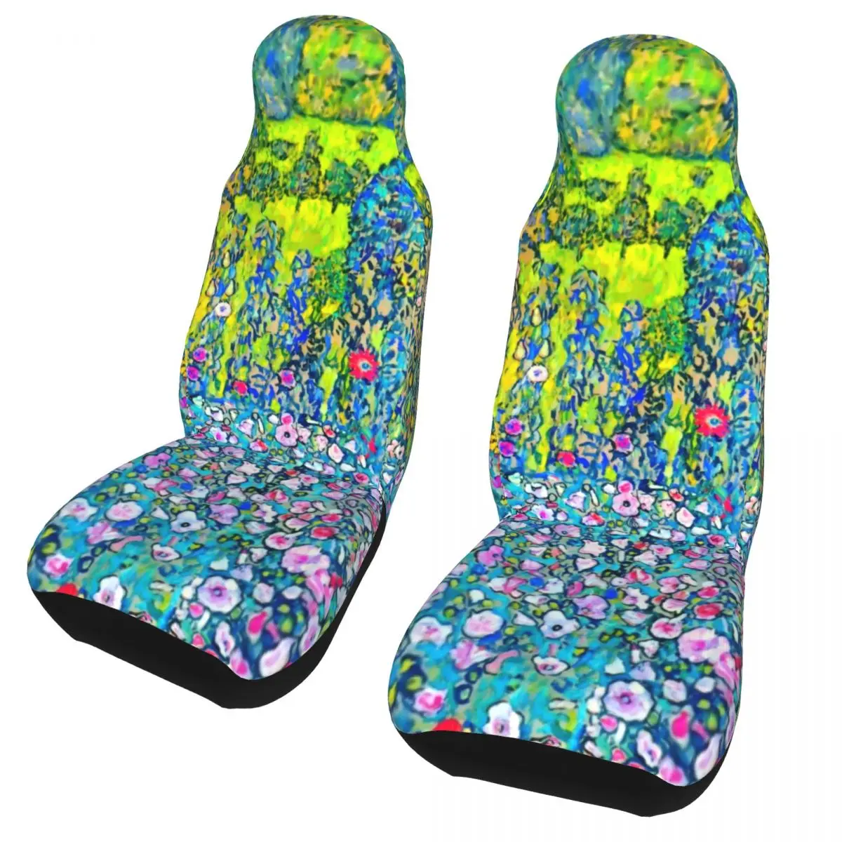

Чехлы на сиденья автомобиля с садовым ландшафтом и горным верхом Густава Климта, универсальные, подходят для любых автомобильных сидений н...