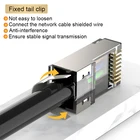 CAT8 CAT7 rj45 соединитель 50U CAT6A концевые разъемы для кабеля ethernet сетевой SFTP FTP Экранированный lan разъем прохождение через отверстие