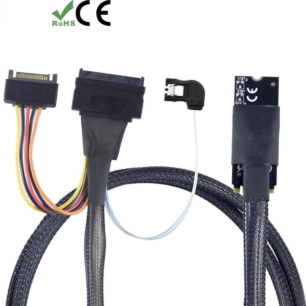 Адаптер премиум-класса M.2 (M-Key Nvme) для стандарта U.2 адаптер с SATA 15P и 7P кабель под