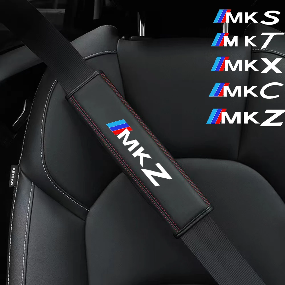

1pcs High Quality Leather Car Seat Belt Safety Cover Shoulder Strap Pad for Lincoln MKC MKS MKT MKX MKZ Shoulder Protector