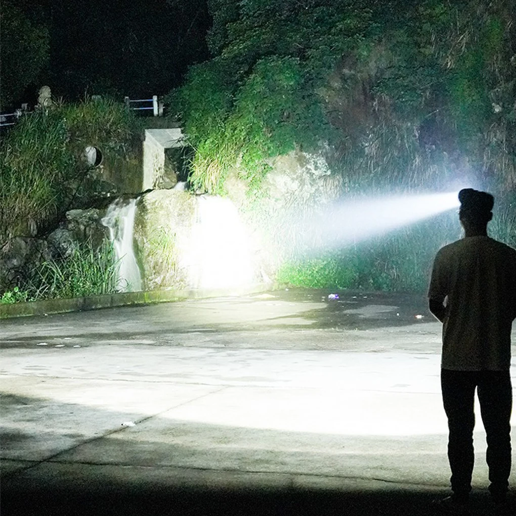 

Head Flashlight Outdoor Headlamp Rechargeable Super Bright Headlight Searchlight Night Running Safety Light Lamp