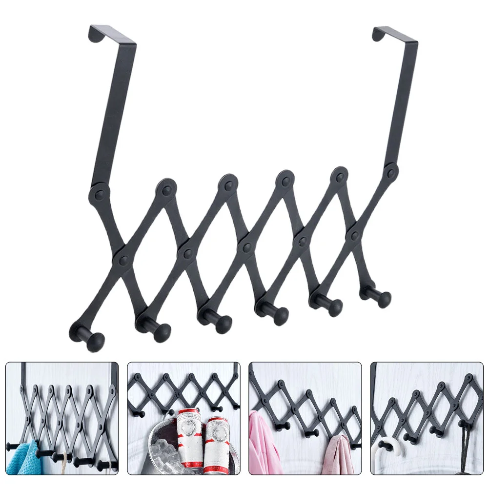 

Over the Door Hanger Hook Rack Hanging Coat Hat Bag Belt Towel Robe Organizer for Bedroom Bathroom Kitchen 65x38cm