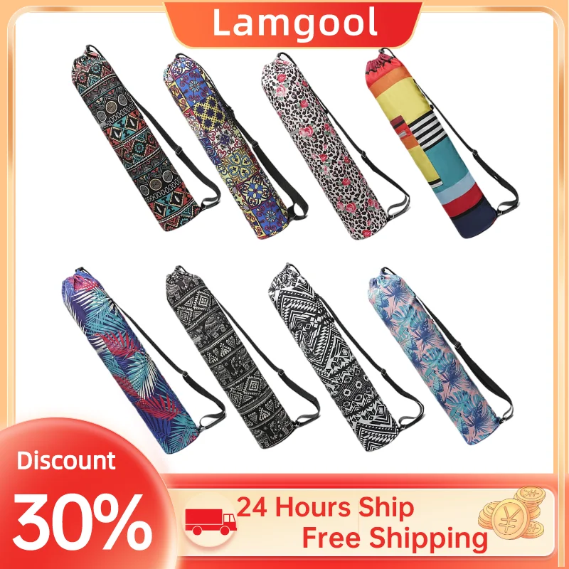

Printed Yoga Mat Bag Gym Mat Case for Momen Men Pilates Fintess Exercise Pad Easy Carry Yoga Backpack Dance Sports Yoga Bags Hot