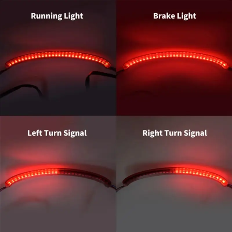 Фото Задний фонарь мотоцикла LED с указателем поворота на крыле ABS для Softail Fat Bob FXFBS 114 FXFB 107 2018-н.в. Красный-A02G №5
