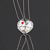 necklace female best friend pendant mixed style puzzle love 2022 new trendy metal chain student friendship jewelry jewelry gift