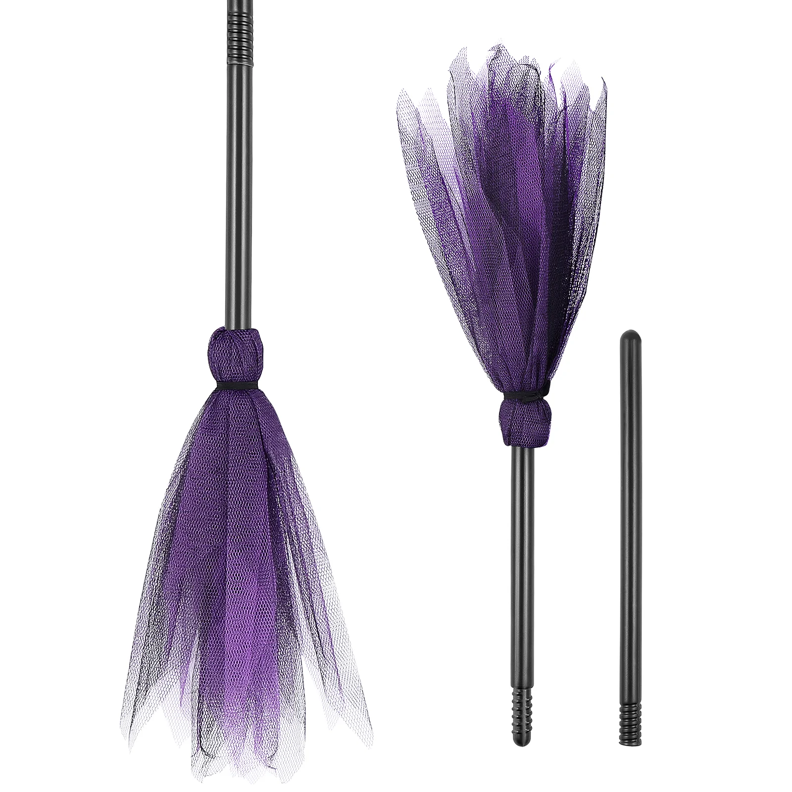 

IMIKEYA 2pcs Halloween Witches Broom Costume Decorative Props Masquerade Show Dress Up Miracle Broom Witch Broom for Feastival