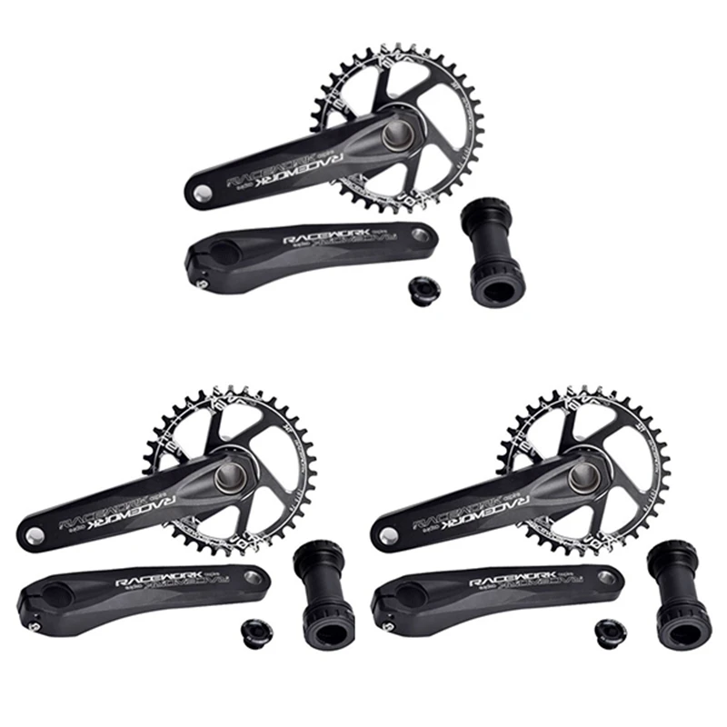 

Racework Bicycle Crank 170Mm Speed Aluminum Alloy Crank Disk Crank With Middle Shaft Integrated Middle Crank