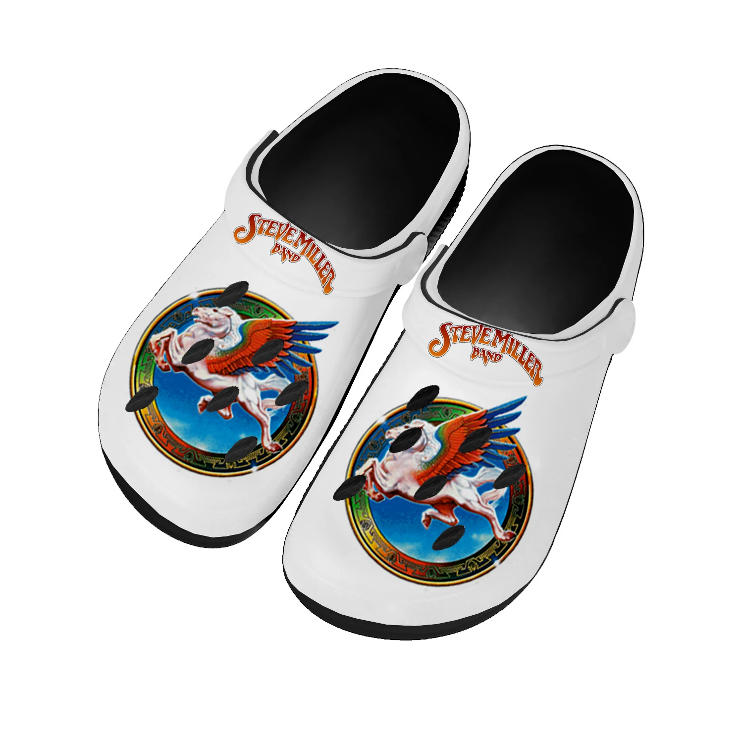 

Steve Miller Rock Band Home Clogs Custom Water Shoes Mens Womens Teenager Shoe Garden Clog Breathable Beach Hole Slippers Black