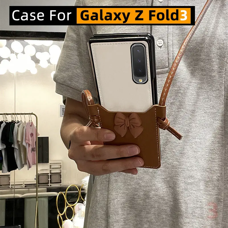 

Чехол для Samsung Galaxy Z FOLD3, складной чехол из искусственной кожи для телефона Galaxy Z 3