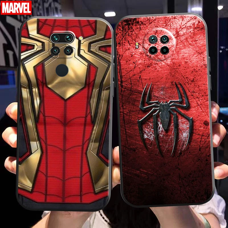 

Spiderman Logo Phone Case For Xiaomi Redmi Note 9 9T 9 Pro Max 5G Coque Black Carcasa Funda Silicone Cover Soft