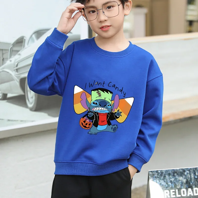 Детский хлопковый свитшот с длинным рукавом и принтом Лило Ститч