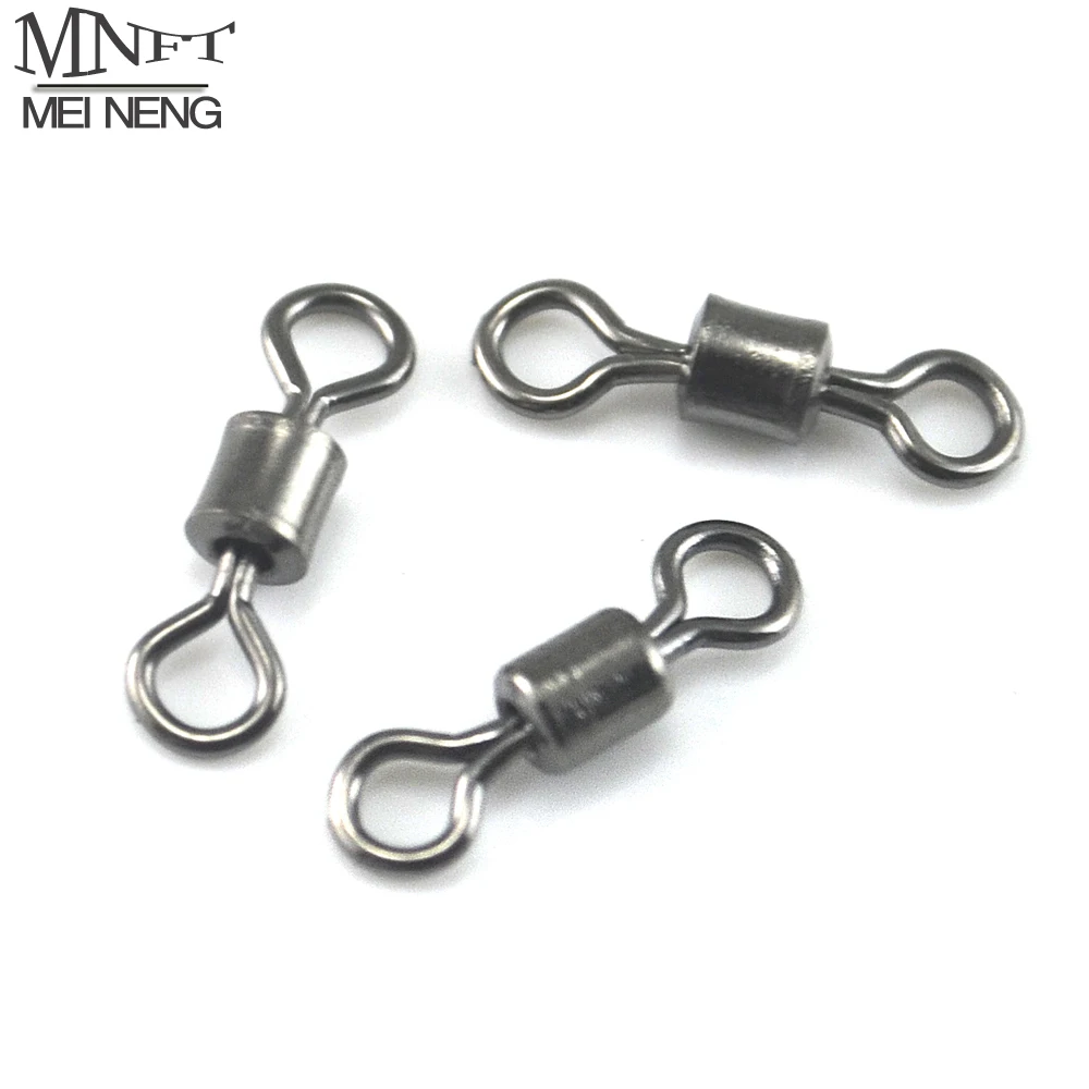 

MNFT 50PCS12.5mm-8mm Ball Bearing Fishing Rolling Swivel Solid Rings Connectors Stainless Anti Corrosion Tackle Accessory 6#-14#