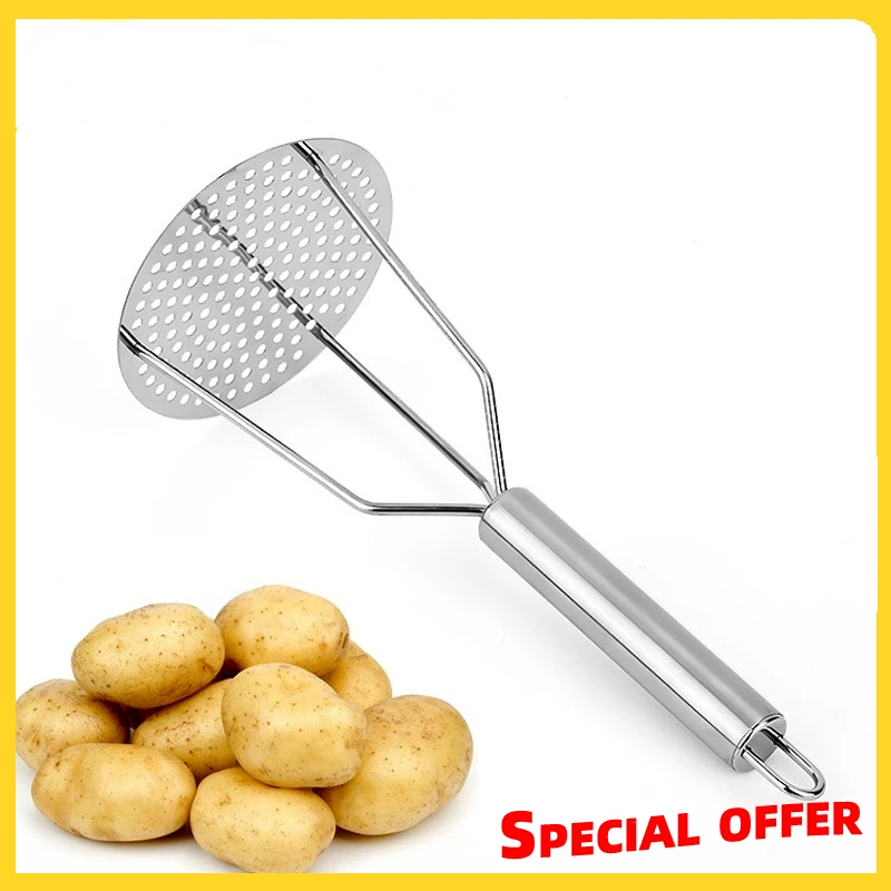 

Kitchen Gadget Creative Mud Press Masher Puree Juice Maker Stainless Steel Potatoes Crusher Pusher Fruit Tools Cocina Cozinha