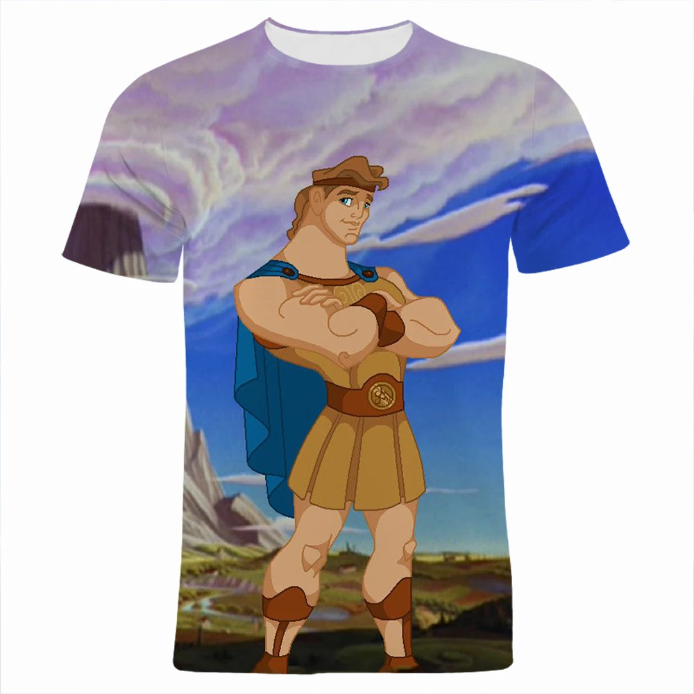 

Hercules Disney Movie 3D Print Men T Shirt Summer Cartoon Anime Children Tee Shirt Fashion Oversized Women Clothing
