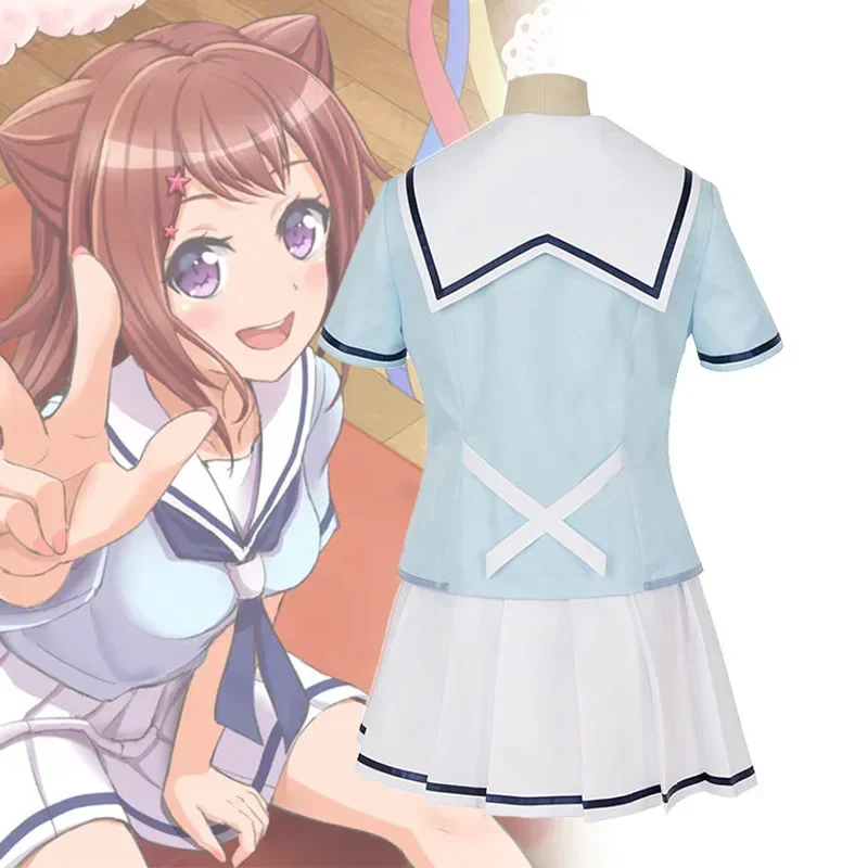 Coslan аниме BanG Dream костюмы для косплея Poppin вечерние форма poopipa Indore Kaumi Hanazono JK tae топы