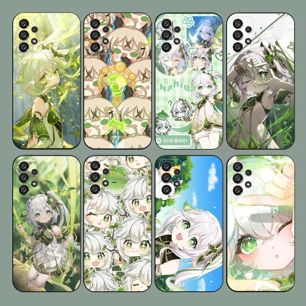 Чехол для телефона G-Genshin Impact Nahida Samsung Galaxy A20 A21s A22 A31 A32 A52 A53 A72 73 A80 A91 Мягкий черный