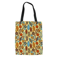 africa style pattern portable shopping bag fashion outdoor travel handbag lightweight adult women bolso de mano