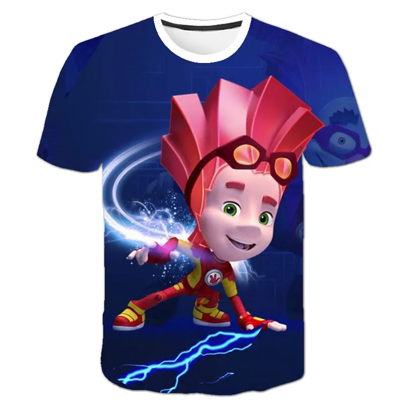 

Children Russian Cartoon The Fixies Funny T shirt Baby Boys/Girls Summer Tops Short Sleeve T-shirt Kids Cute Clothes
