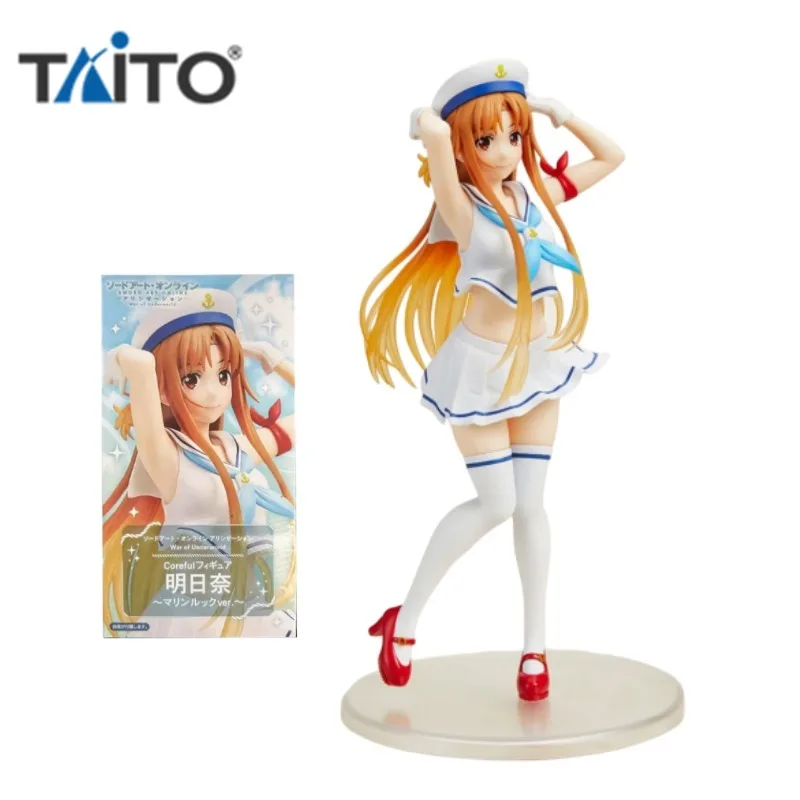 

Taito Original Sword Art Online Anime Figure 20cm Sailor's Suit Yuuki Asuna PVC Toys For Kids Collectible Model Ornaments