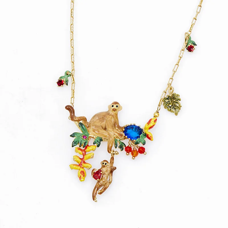 Модное атмосферное модное эмаль королевский синий драгоценный камень стекло