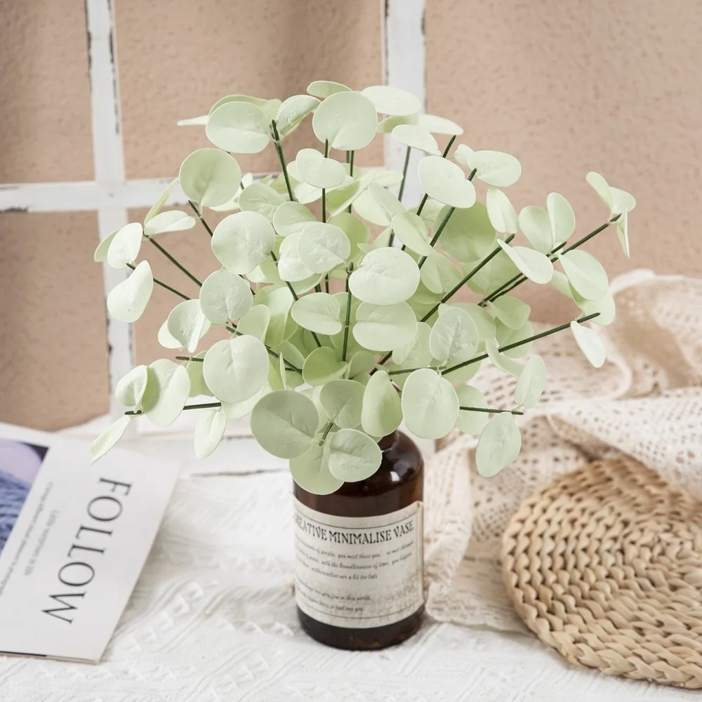 

PE Eucalyptus Leaf Money Leaf INS Style Imitation Flower Home Decoration Artificial Flower MW09919