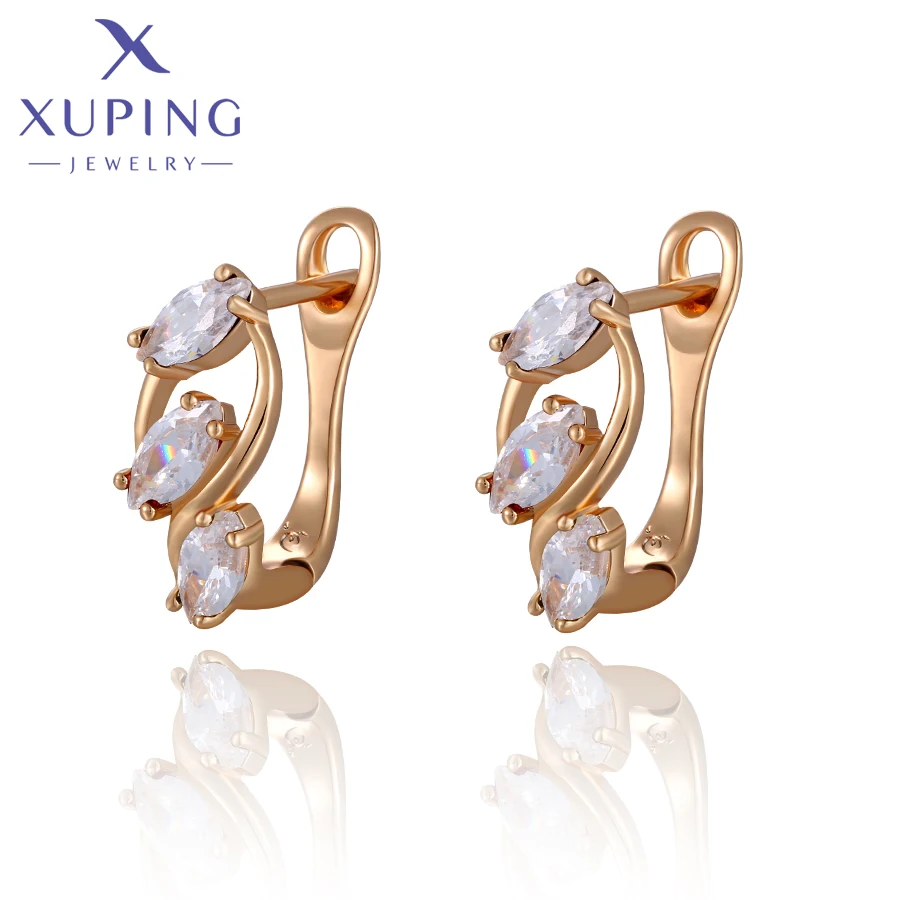 

Xuping Jewelry New Arrival Promotion Women Huggies Earring with Gold Color S00117491