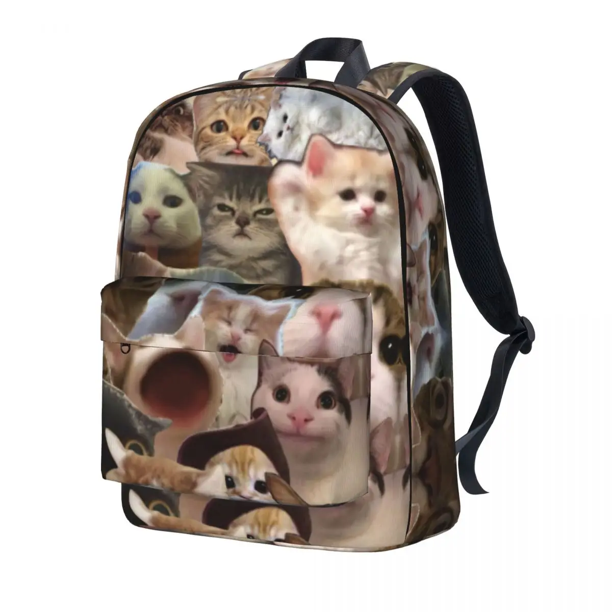 

Рюкзак с милыми животными, кошками, забавные женские рюкзаки из полиэстера для пеших прогулок, повседневные сумки для старшей школы с узором, рюкзак