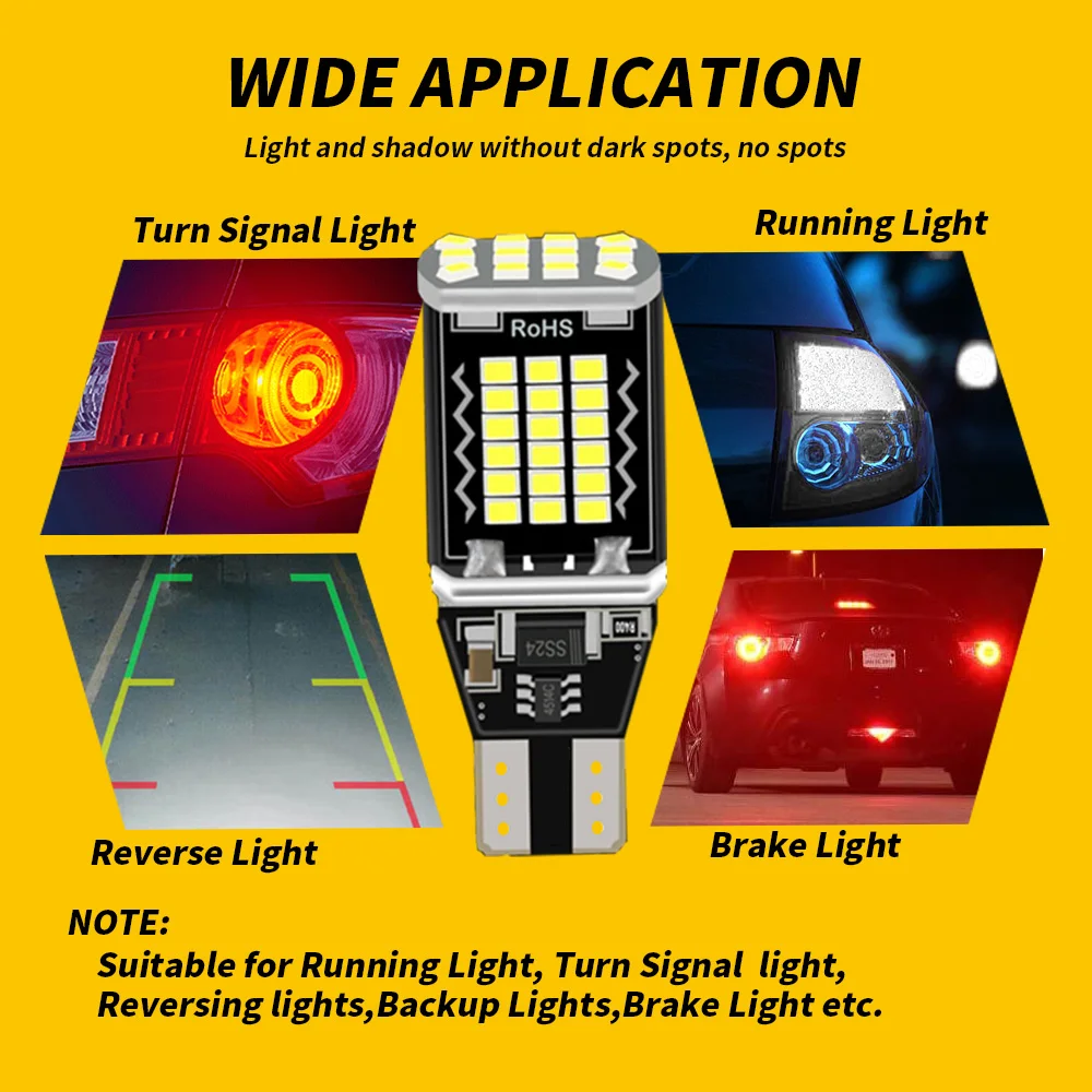 Лампа Canbus 921 912 T15 светодиодный W16W T16 2 шт.