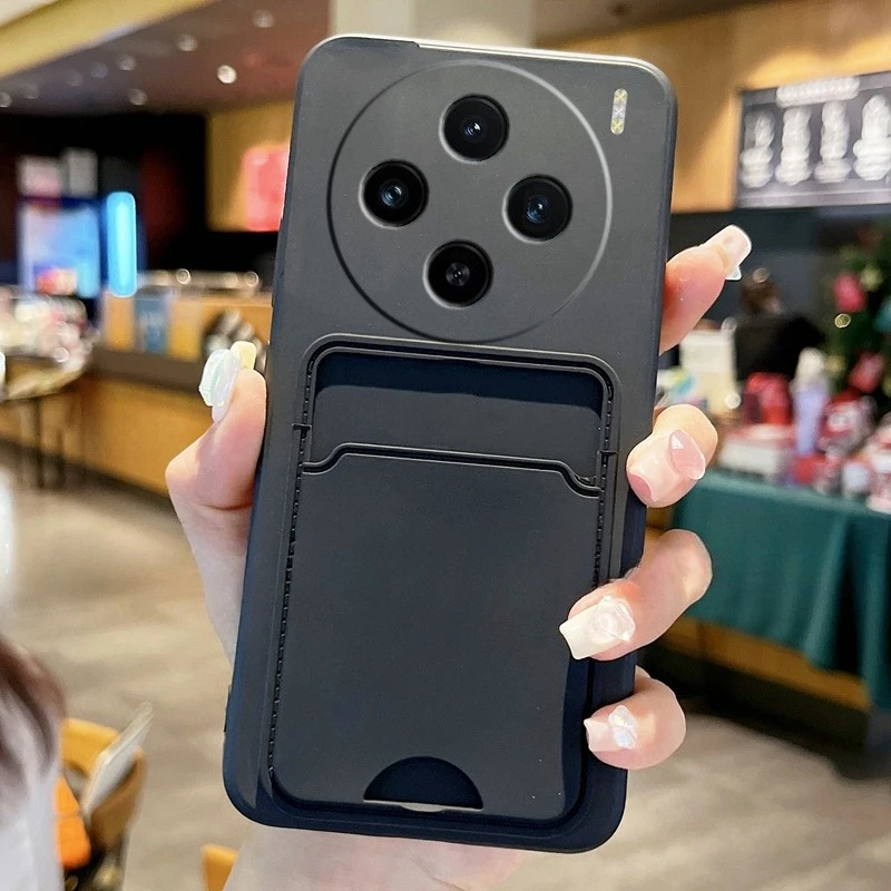 Фото Чехол-кошелек с гнездом для карт VIVO X300 Pro X 300 для VIVO X300pro X200 FE Ultra Candy, силиконовый защитный чехол для камеры №1