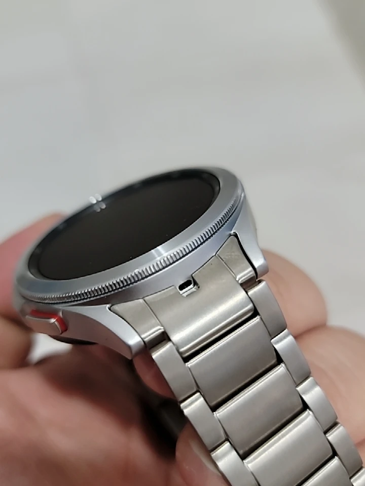 No Gaps 20mm Titanium For Samsung Galaxy Watch 4 Classic 46mm 44mm 40mm Bands,Metal Watch Strap Smartwatch, Black Silver