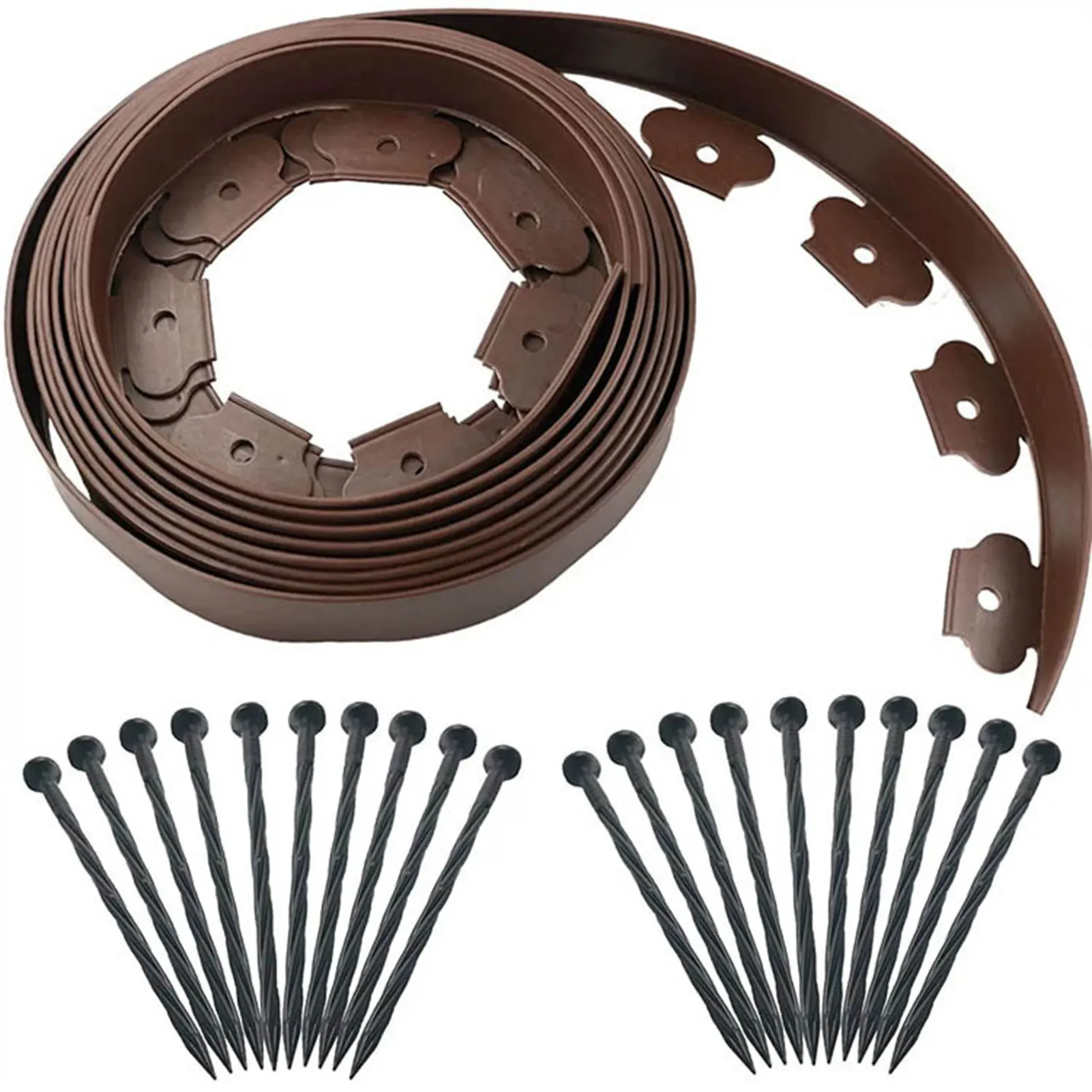 

Landscape Lawn Edging Border Garden Plant Edge Border with Spikes for Flower Bed Tree Rings