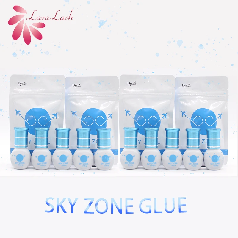 

10 Bottles Original Korea Sky Zone Glue 5ml Eyelash Extensions Glue Fast Drying Extra Strong False Lashes Adhesive Makeup Tools