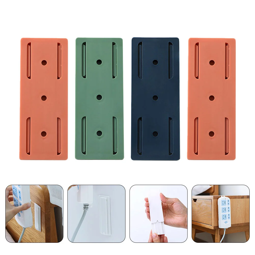 

4Pcs Power Strips Holder Power Strip Fixation Wall Mount Holders for Home