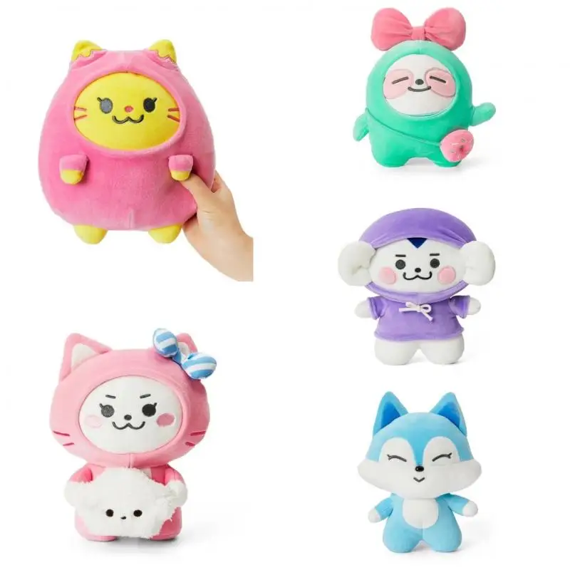 Cute Cartoon Kawaii Korean Women's Group ITZY Plush Doll Schoolbag Pendant WDZY Cartoon Girl Schoolbag Pendant Keybuckle