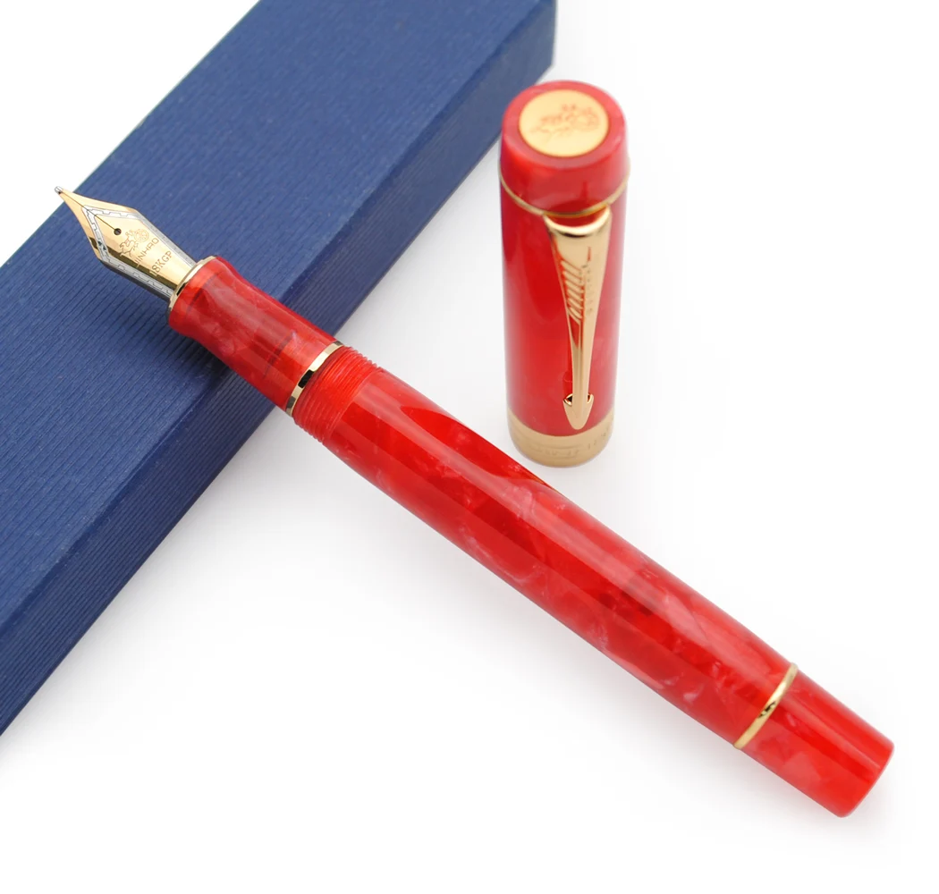 2021 Jinhao Centennial 100 перьевая ручка со стрелкой зажимом 18KGP позолоченный М перо 0 7 мм