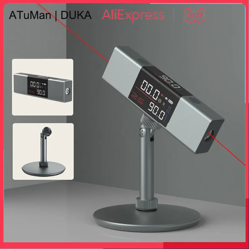 

DUKA ATuMan Li1 Dual-Laser Angle Meter with Bracket Casting Instrument Measure Tool Protractor Digital Inclinometer HD Screen